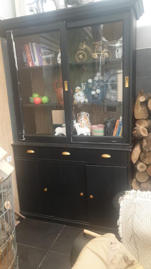 Vitrinekast, Zo goed als nieuw, 150 tot 200 cm, 25 tot 50 cm, 50 tot 100 cm