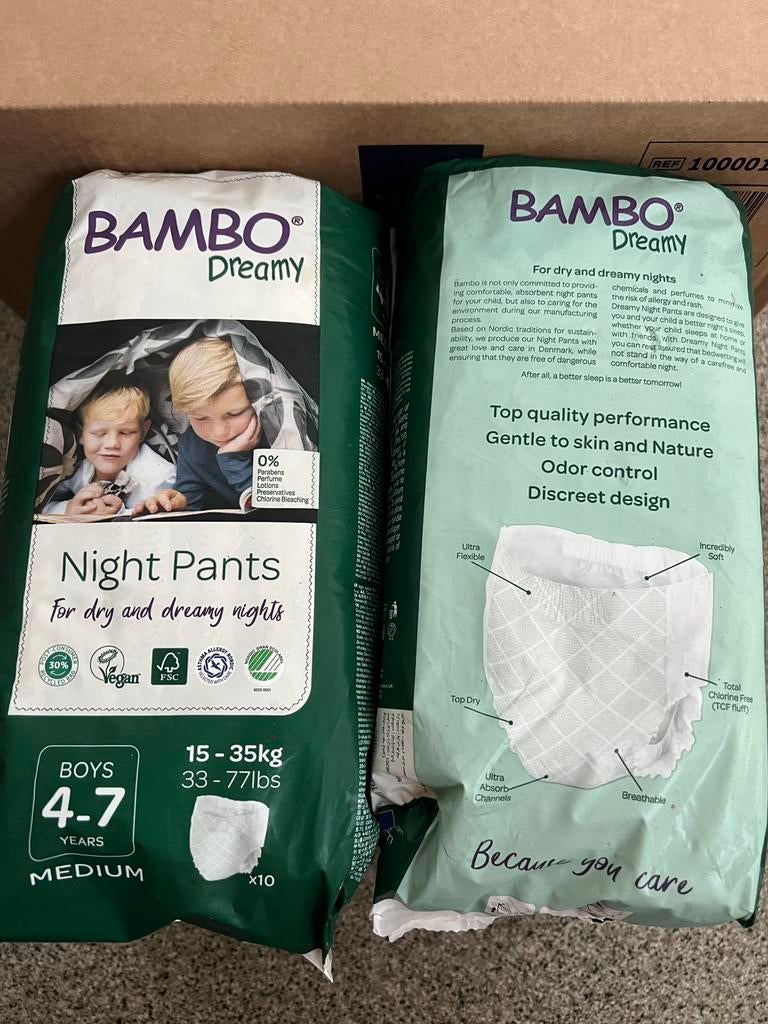 8 pakken Bambo Dreamy Night Pants jongens M (4-7 jaar), Ophalen of Verzenden, Nieuw