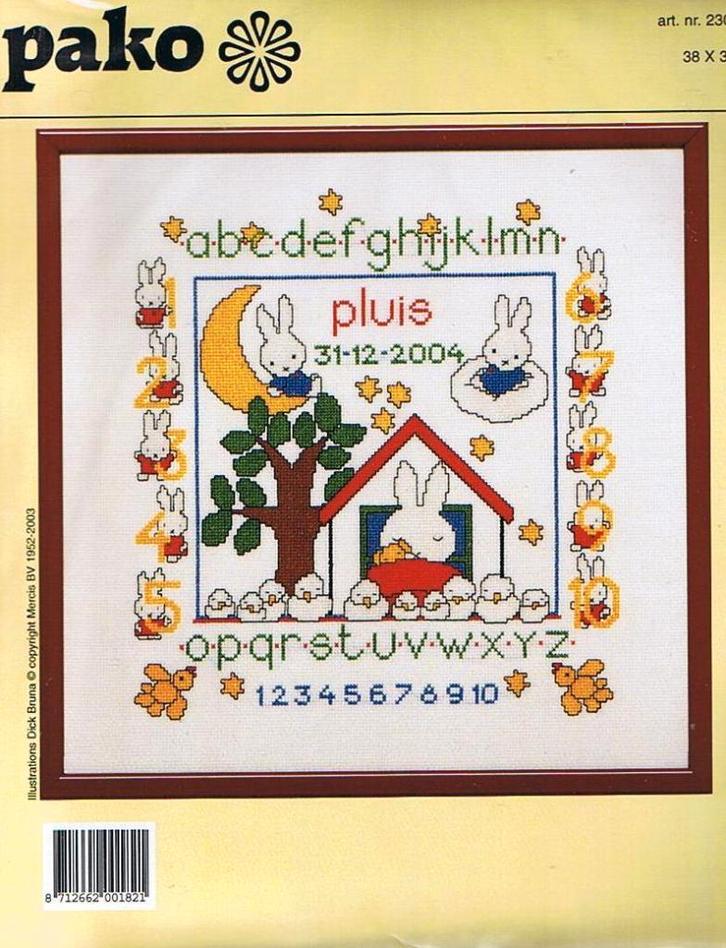 Cado Nijntje borduurpakket  geboorte pluis, Hobby en Vrije tijd, Borduren en Borduurmachines, Nieuw, Borduurpakket, Handborduren