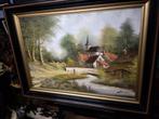 Zeer mooi  op doek schilderij  gesigneerd grote, Ophalen