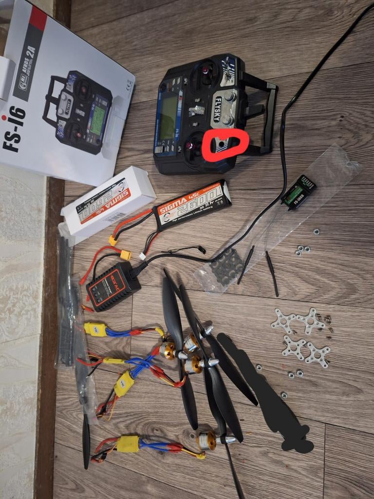 Drone onderdelen set - FlySky FS-i6, motoren, ESC's, accu, Ophalen of Verzenden