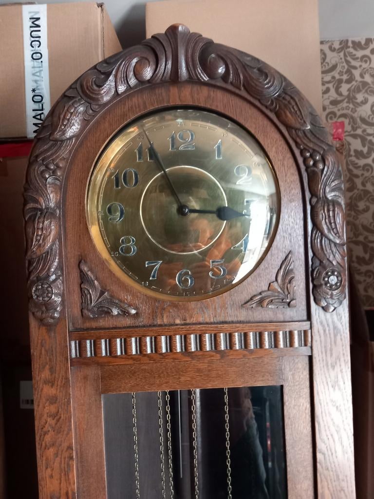 Antieke staande westminster klok, Antiek en Kunst, Ophalen