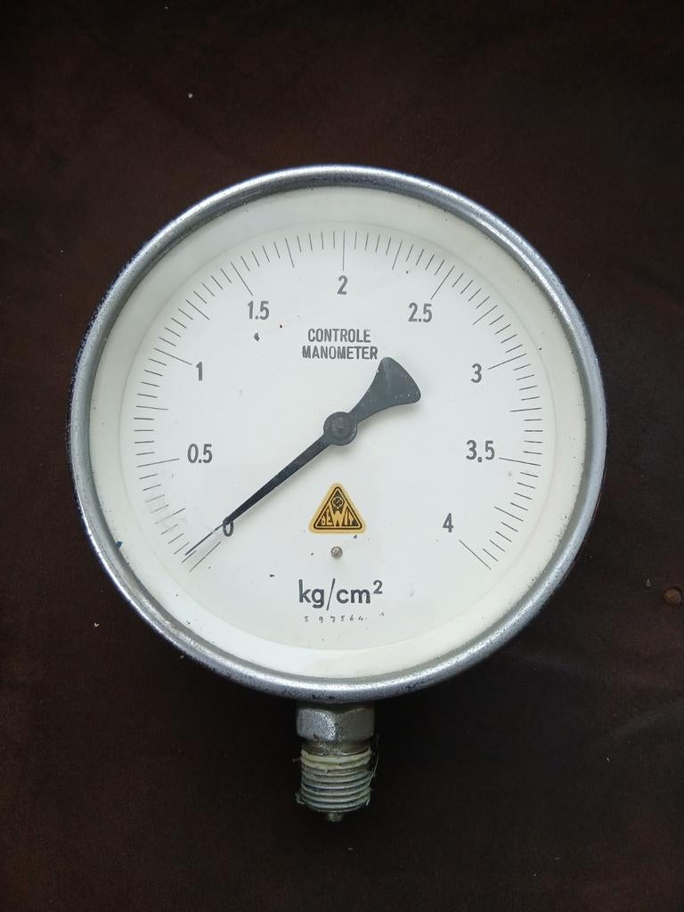 Manometer meter Drukmeter Oliedruk opduwer sleepboot, Ophalen of Verzenden, Druk