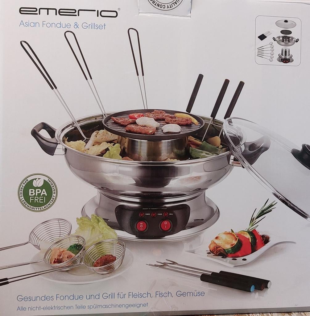 Xenos Asian fondue & grillset/HOTPOT, Ophalen of Verzenden, Zo goed als nieuw, Elektrisch, Fondueset