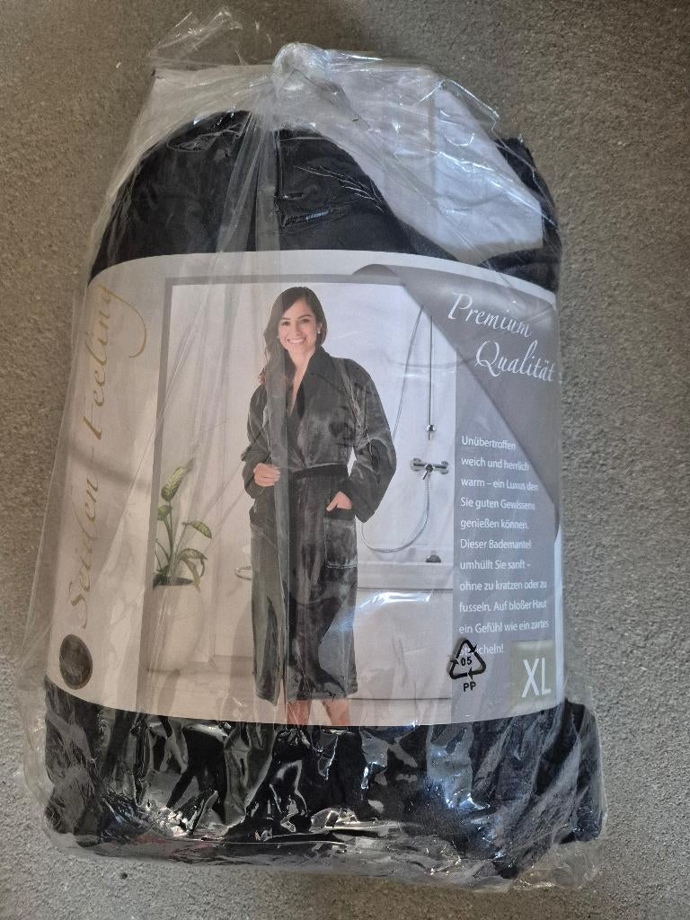 Badjas UNISEX !!!NIEUW!!! XL ANTRACIET, Kleding | Dames, Pyjama's, Gozze, Ophalen, Nieuw, Maat 46/48 (XL) of groter