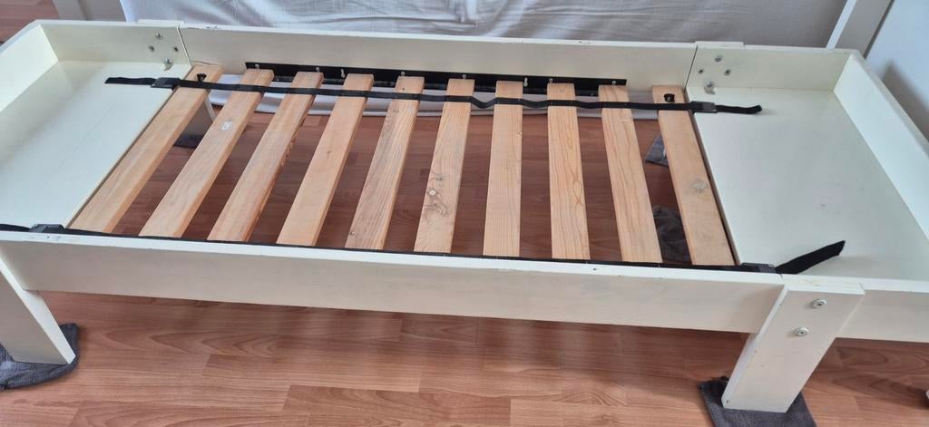 Ikea kinder/peuter-meegroeibed met bijbehorende matrassen, Ophalen, 180 cm of meer, 70 tot 85 cm