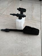 Hogedrukreiniger accessoires: schuimspuit en borstel, Ophalen of Verzenden, Zo goed als nieuw