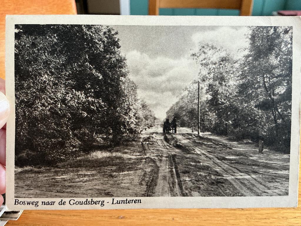 Lunteren bosweg naar de Goudsberg, Verzenden, 1940 tot 1960, Gelopen, Gelderland