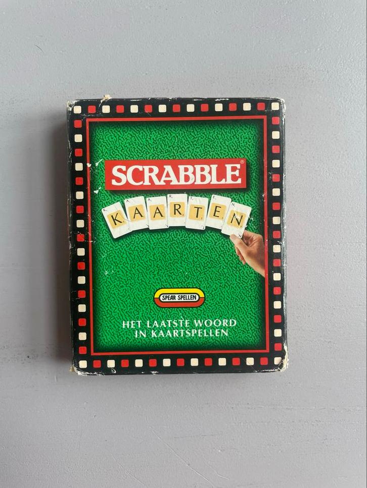 Scrabble Kaarten (kaarten in plastic), Hobby en Vrije tijd, Gezelschapsspellen | Kaartspellen, Gebruikt, Drie of vier spelers