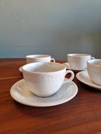 4x vintage kop en schotel John Tams Banquet/Hema 'Confetti', Ophalen of Verzenden, Zo goed als nieuw, Overige stijlen, Kop(pen) en/of Schotel(s)