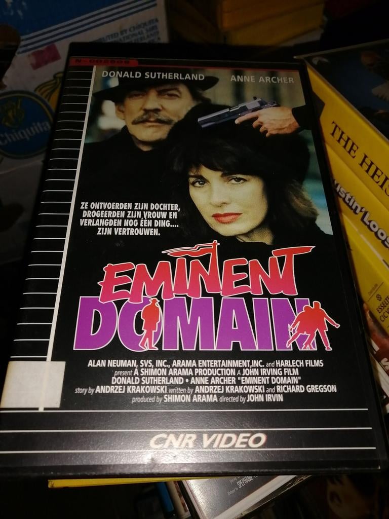 VHS ex-rental - Éminent Domain, Cd's en Dvd's, VHS | Film, Vanaf 16 jaar, Ophalen of Verzenden, Gebruikt, Horror