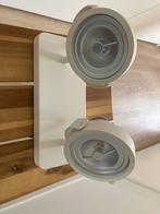 Witte plafondspot met twee LED spots - Zo goed als nieuw, Huis en Inrichting, Metaal of Aluminium, Ophalen of Verzenden, Zo goed als nieuw