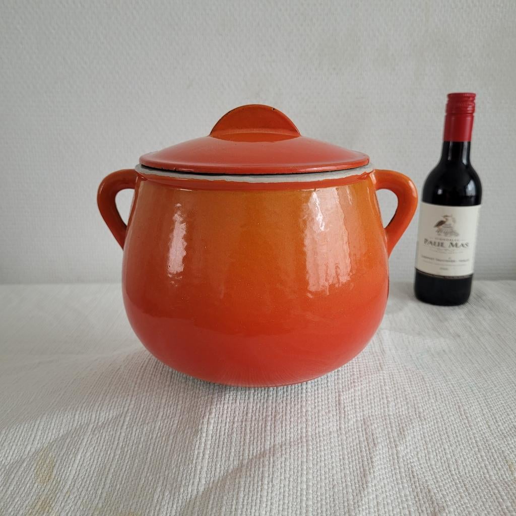 Cousances le creuset gietijzer emaille braadpan bonenpot, Huis en Inrichting, Gebruikt, Ophalen of Verzenden, Koekenpan of Braadpan
