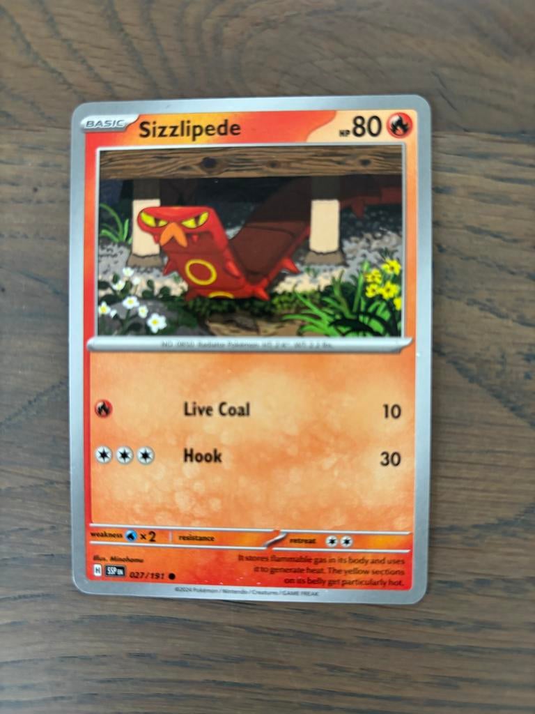 Pokémon Kaart: Sizzlipede (Basic, 80 HP), Ophalen of Verzenden, Zo goed als nieuw, Losse kaart