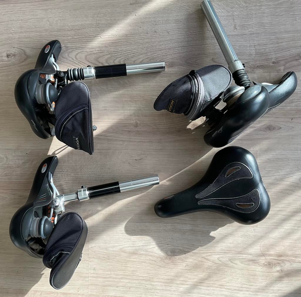 4x Mflex Koga Prominence zadel, Gebruikt, Kunststof, Ophalen of Verzenden, Zadel