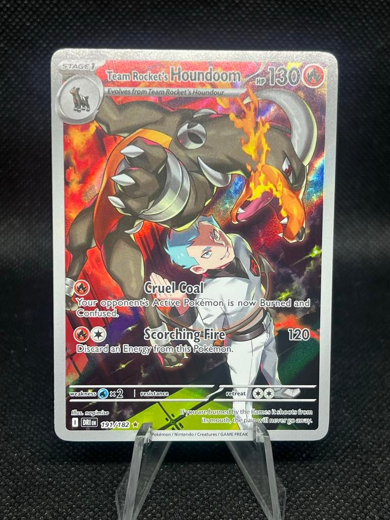 Team Rocket's Houndoom #191 Pokémon Kaart, Verzenden, Zo goed als nieuw, Losse kaart, Foil