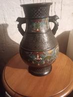 Antieke bronzen Chinees cloisonné vaas, Ophalen of Verzenden