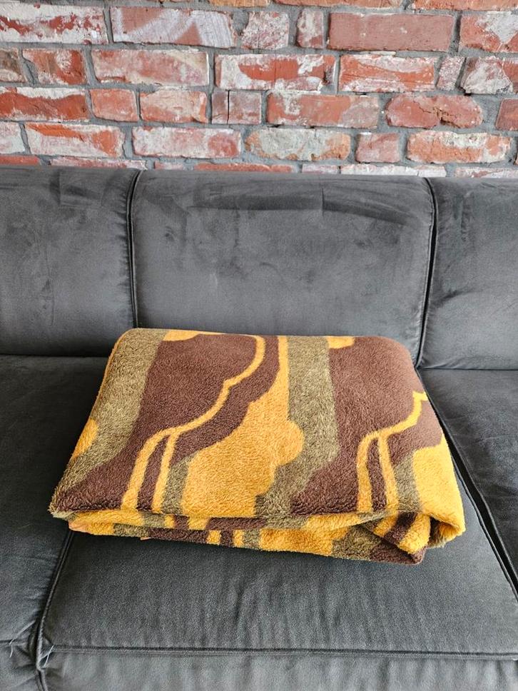 Vintage Dralon Wollen Deken Aabe 175x200cm, Huis en Inrichting, Woonaccessoires | Plaids en Woondekens, Gebruikt, Ophalen of Verzenden