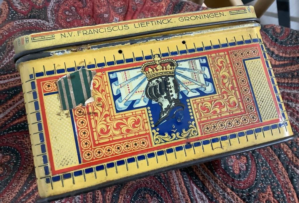 Oud tabaksblik LIEFTINCK groningen, Ophalen of Verzenden, Zo goed als nieuw, Overige
