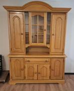 Eiken houten buffet kast met verlichting. ZGAN, Ophalen, Zo goed als nieuw, 25 tot 50 cm, 150 tot 200 cm