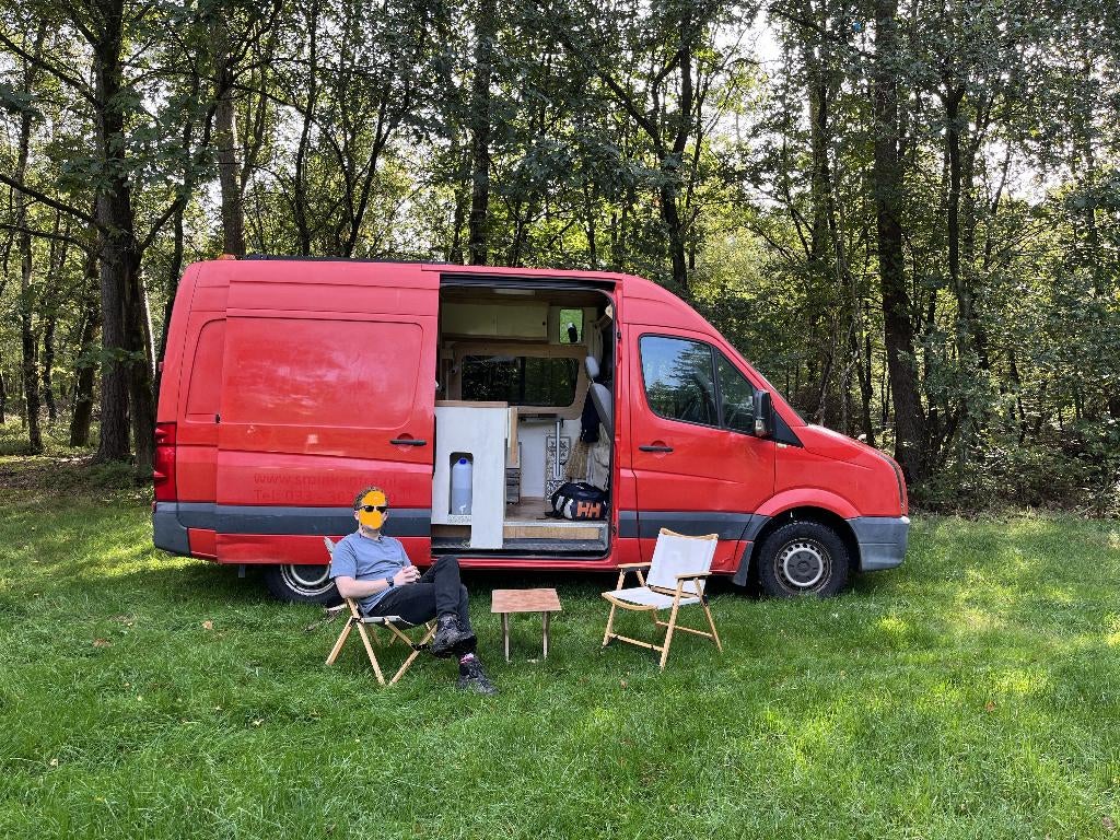 Bus Camper Volkswagen Crafter L2H2 2.5 TDI, Caravans en Kamperen, Campers, Chemisch toilet, Volkswagen, Omvormer, Particulier