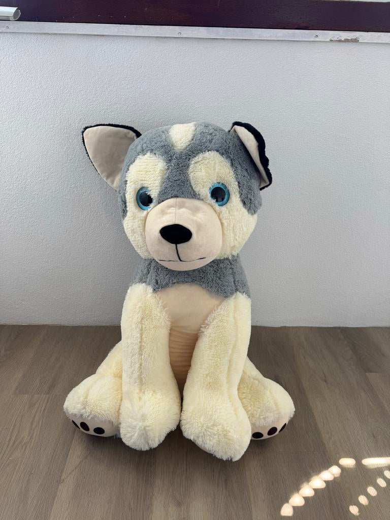 Nieuwe Grote zachte husky knuffel, Ophalen, Overige merken, Overige karakters, Grijs