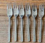 6 Gero Zilduro gebaksvorkjes. Model Marcanti., Nieuw, Ophalen of Verzenden, Rvs of Chroom, Vaatwasserbestendig