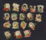 Hoefijzers (17) antieke poezieplaatjes (set 1), Verzamelen, Poesieplaatjes, Ophalen of Verzenden