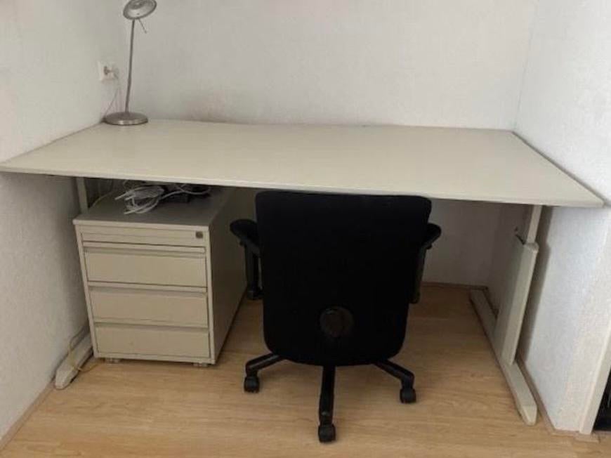 Bureau bureaustoel met ladeblok met 3 lades, Ophalen, In hoogte verstelbaar, Gebruikt