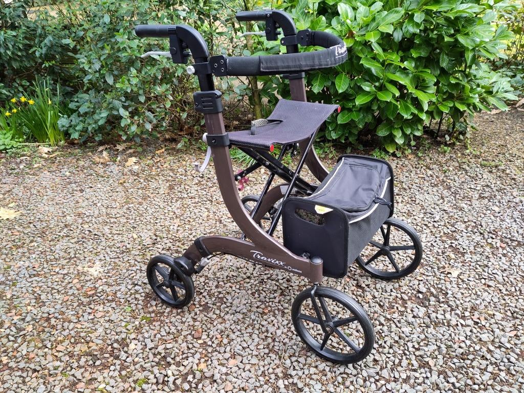 Travixx  rollator met dienblad, bruin, Ophalen, Gebruikt