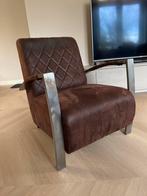 Robuuste, comfortabele stoel - Wegens verhuizing, Huis en Inrichting, Fauteuils, Ophalen, Gebruikt, 75 tot 100 cm, Metaal