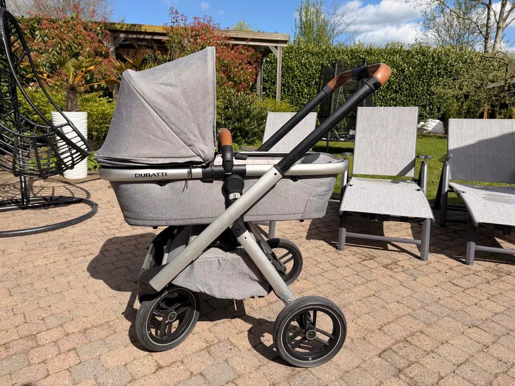 Dubatti Kinderwagen grijs/antraciet met Maxi-Cosi adapters, Kinderen en Baby's, Kinderwagens en Combinaties, Ophalen, Gebruikt