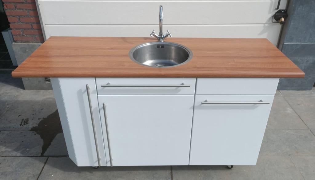 keukenblok , buitenkeuken, kitchenette,pantry € 399,-, Ophalen, Maatwerk, Houtskool, Zo goed als nieuw