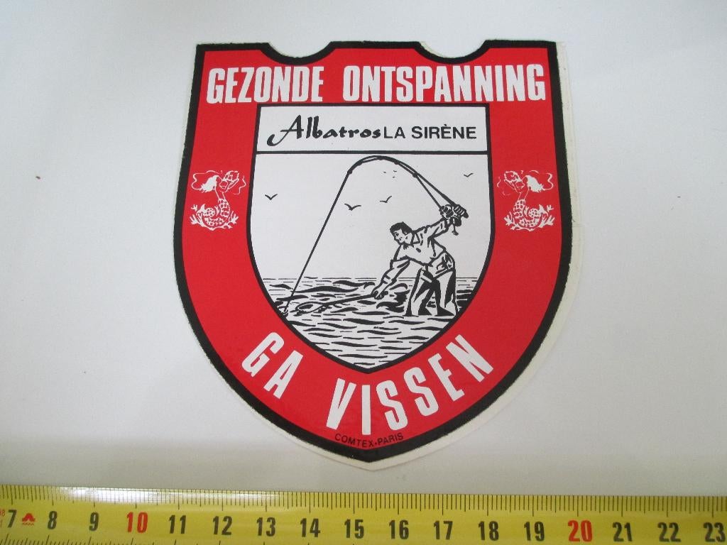 sticker ALBATROS La Sirène Hengelsport  Ga Vissen, Verzamelen, Ophalen, Zo goed als nieuw