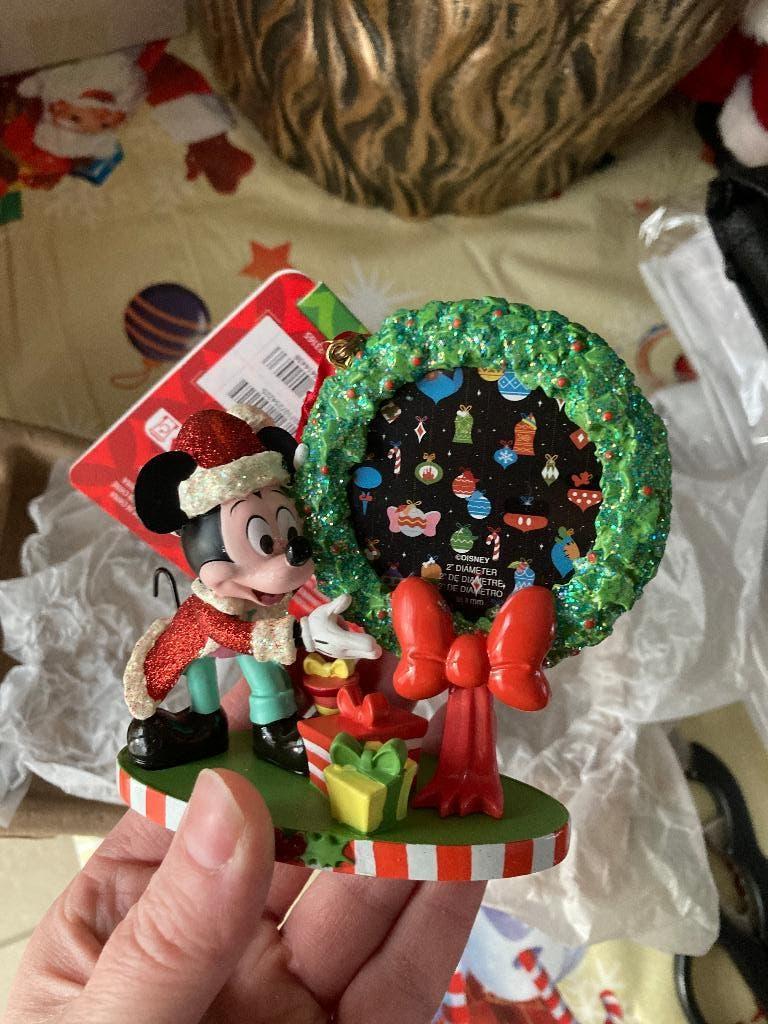 Mickey Mouse ( Disney ) ornament - fotokader kerstkrans, Ophalen of Verzenden, Mickey Mouse, Nieuw, Beeldje of Figuurtje