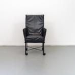 12x Montis Chaplin Eetkamerstoel Zwart Leder - Zwart/Wiel, Niet ingevuld, Niet ingevuld, Ophalen of Verzenden, Zo goed als nieuw