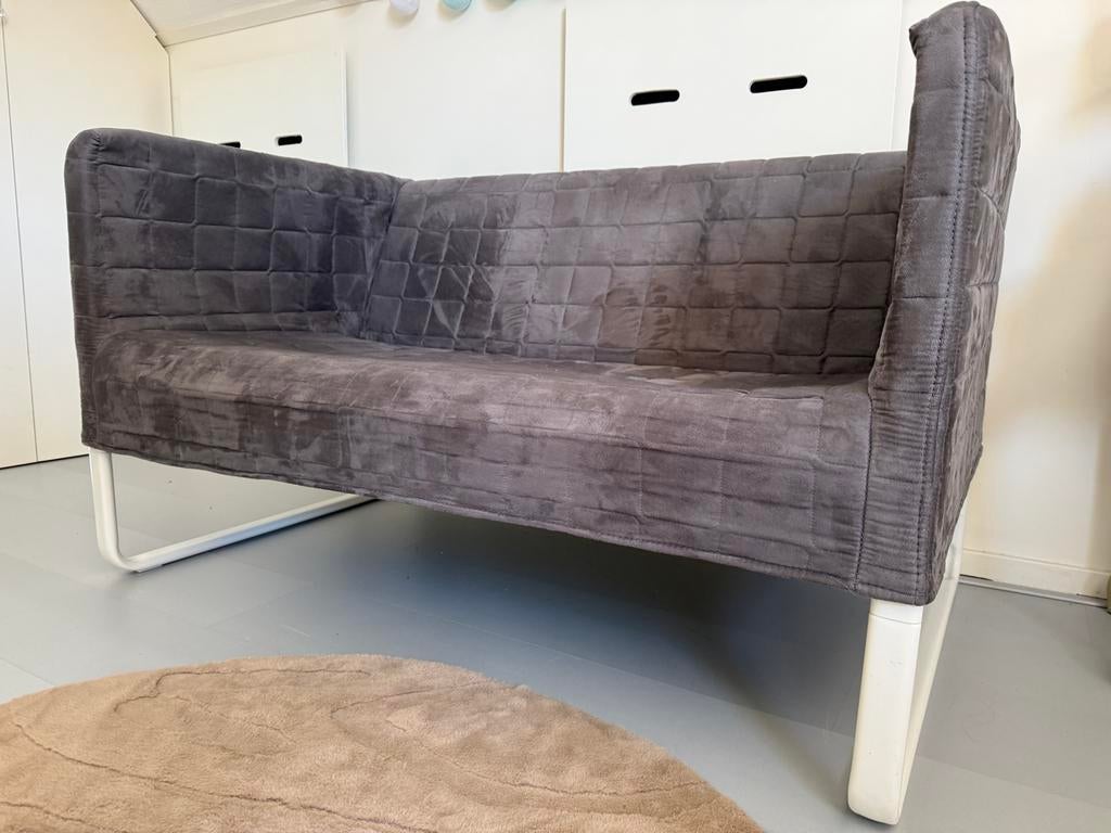 Ikea Knopparp tweezitsbank - grijs, Ophalen, Gebruikt, Minder dan 75 cm, Tweepersoons