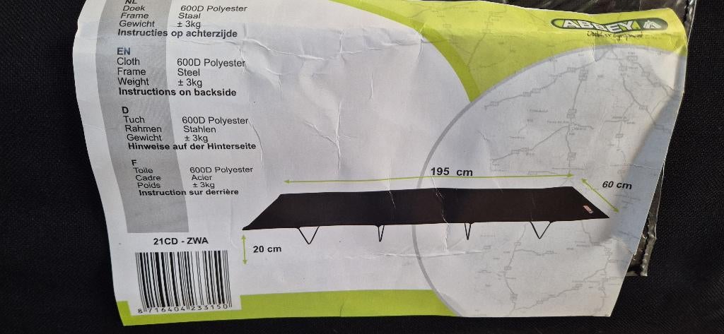 veldbed opvouwbaar, Caravans en Kamperen, Ophalen, Nieuw, Overige