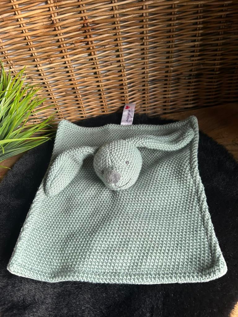 Prenatal knuffeldoekje konijn knuffeldoek knuffel, Ophalen of Verzenden, Zo goed als nieuw, Konijn