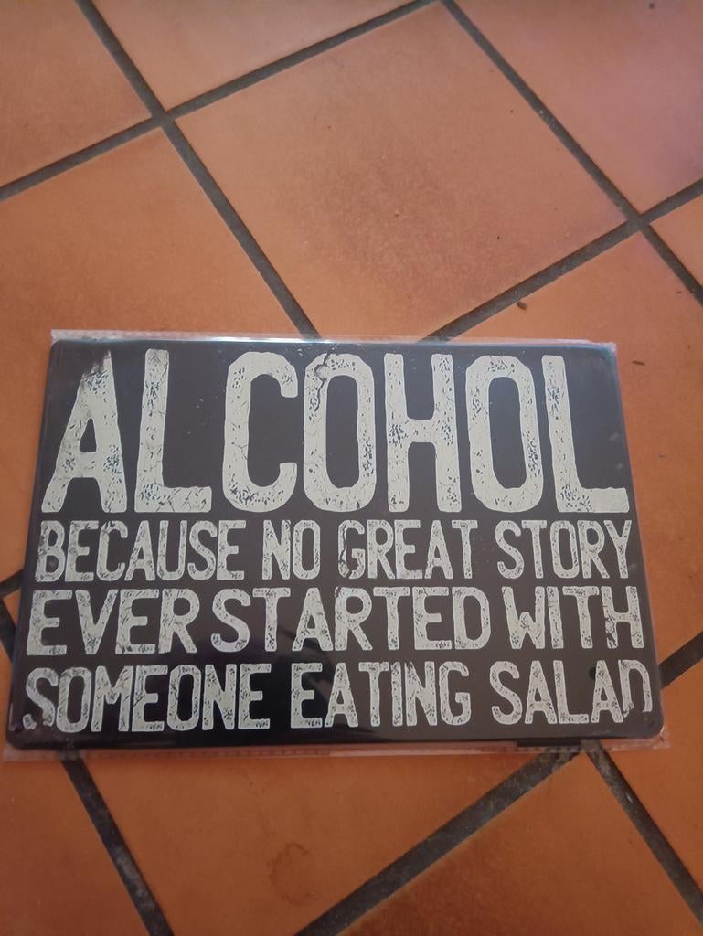 Wandbord – Life is good - Mancave - Tekst bord - Metalen wandbord - Mancave decoratie