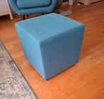 Kubus poef hocker aqua blauw, Ophalen, Stof, Minder dan 50 cm, Rond