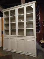 Franse vitrinekast | servieskast | schoolkast 270 cm hoog, 200 cm of meer, Niet te achterhalen, Niet te achterhalen, Ophalen of Verzenden