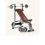 TechnoGym Pratica Halterbank set, Ophalen, Zo goed als nieuw, Rug, Fitnessbank