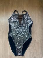 Turnpakje, Zilver Glimmend, Maat 12 (jaar), Gebruikt, Verzenden, Zwart, Turnpak(je)