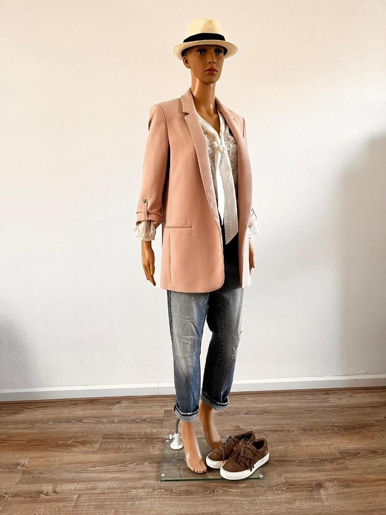 Lichtroze Blazer Zara, Maat 38/40 (M), Zara, Ophalen of Verzenden, Zo goed als nieuw