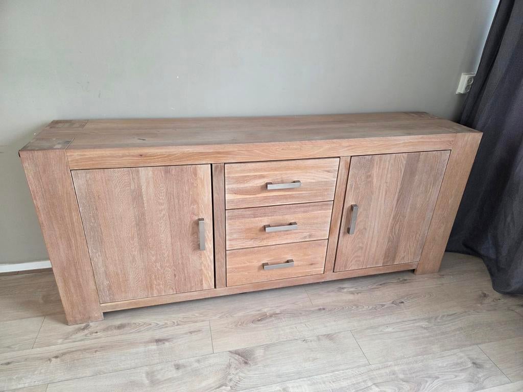 Eiken dressoir, Huis en Inrichting, Kasten | Dressoirs, Gebruikt, Eikenhout, Ophalen of Verzenden, 200 cm of meer