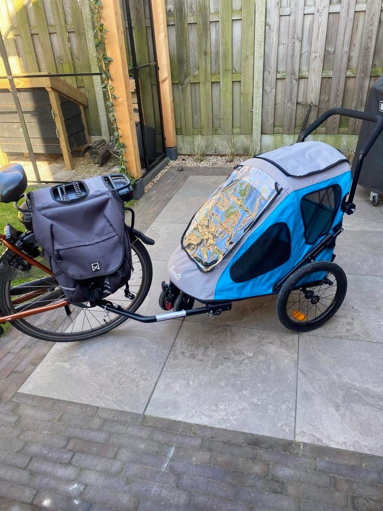 buggie en fietskar van Pawhut voor uw hond ( tot 30 kilo, Ophalen of Verzenden, Zo goed als nieuw