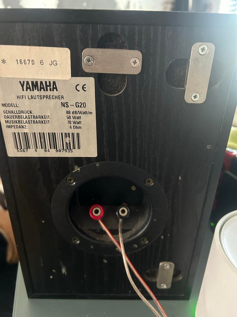 Set Yamaha NS-G20 speakers 80 watt, Gebruikt, 60 tot 120 watt, Front, Rear of Stereo speakers, Ophalen