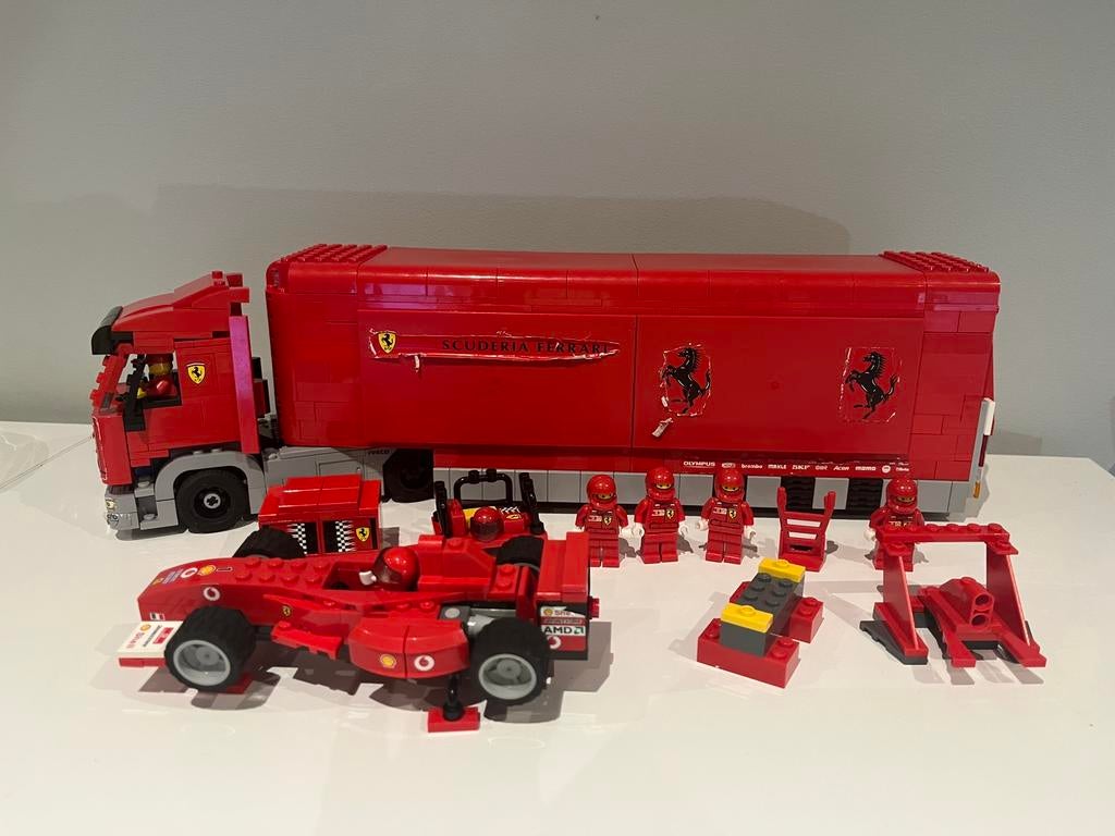 Lego 8654 racers scuderia ferrari truck met instructie, Kinderen en Baby's, Speelgoed | Duplo en Lego, Ophalen of Verzenden, Zo goed als nieuw