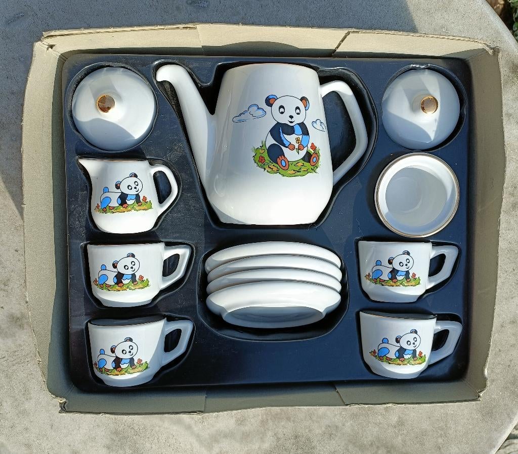 Vintage DOUWE EGBERTS panda kinderservies MINT CONDITION, Huis en Inrichting, Keuken | Servies, Ophalen of Verzenden, Zo goed als nieuw